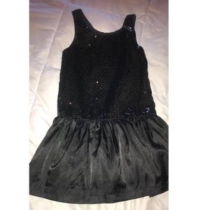 Girls Black Sequin Dress